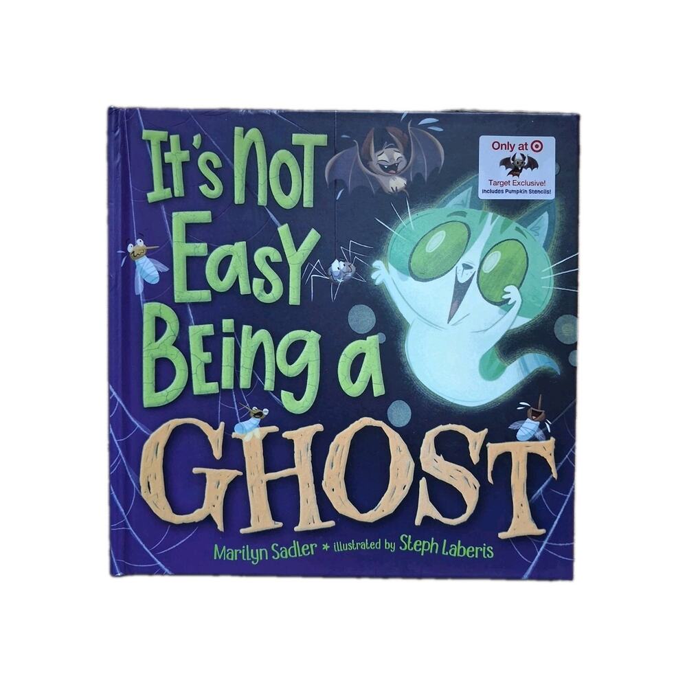 Target Exclusive It's Not Easy Being a Ghost HC Book + Pumpkin Stencils NEW